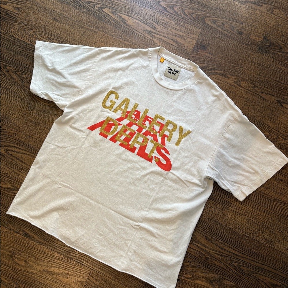 Gallery Dept Cream Cropped Shirt